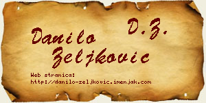 Danilo Zeljković vizit kartica